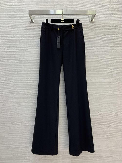 Versace Wool Blend Trousers with Medusa Decoration