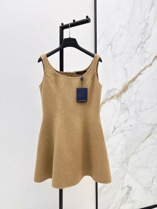 Louis Vuitton Double-Faced Wool Vest Dress - Chic with a Flattering Waistline
