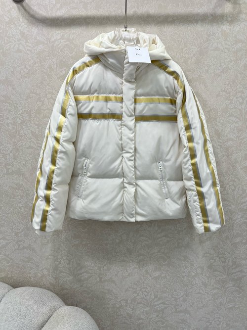 Dior Ski Collection Star-Printed Hooded Down Jacket for Outdoor Use