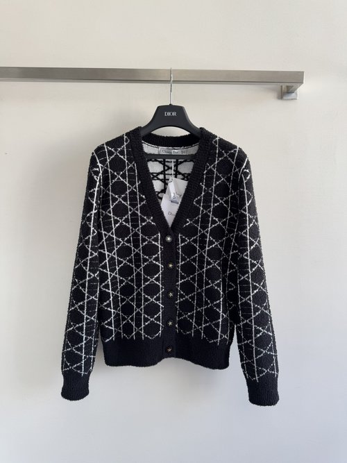 Dior Classic V Neck Cardigan with Star Buttons, Multiple Colors