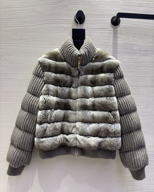 Loro Piana Exclusive Goose Down Jacket with Wool Sleeves, Four - color and Versatile