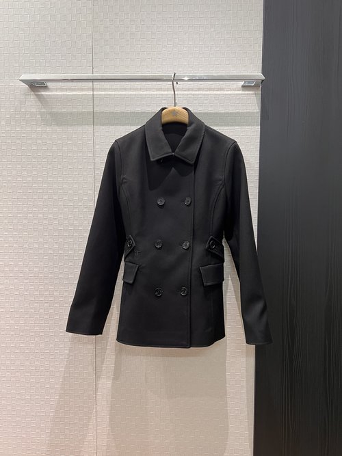 Dior Double-breasted Waist-cinching Suit Jacket with Bee