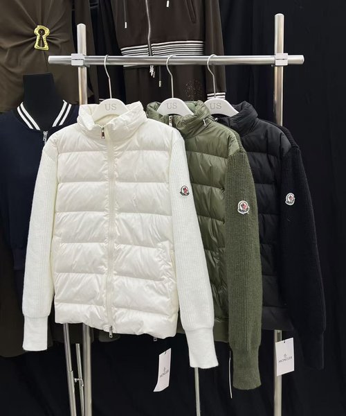 Moncler Newly Arrived Knitted Sleeve-spliced Down Jacket