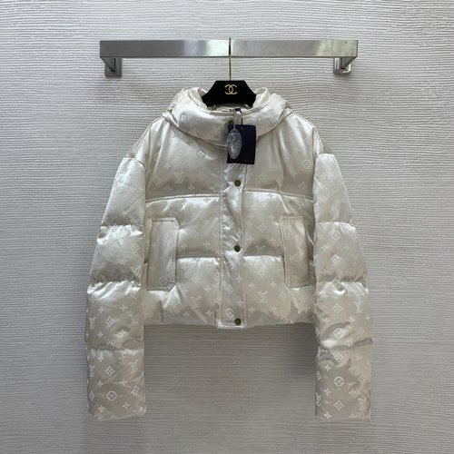 Louis Vuitton Customized Luxury Satin Down Jacket with Logo
