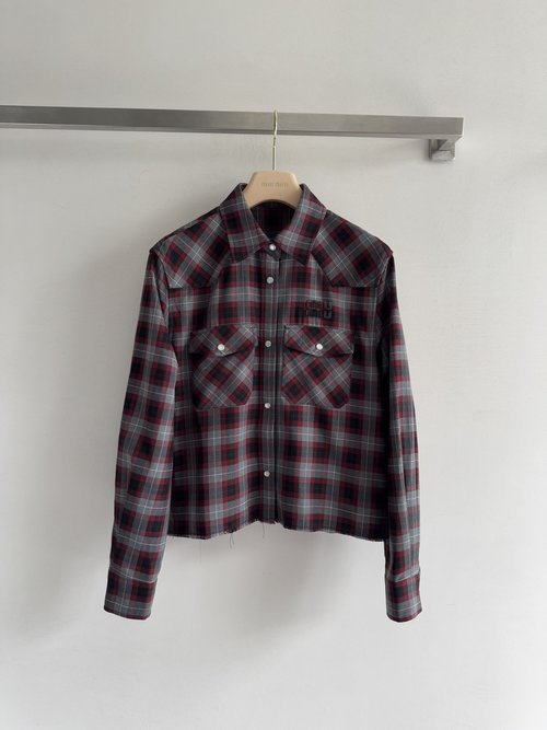 Loro Piana Letter Embroidery Shirt in College Style with Warm Wool Material