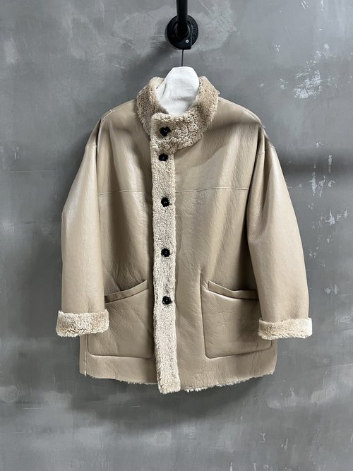 Brunello Cucinelli Timeless Old Money Style Reversible Merino Wool Fur Overcoat