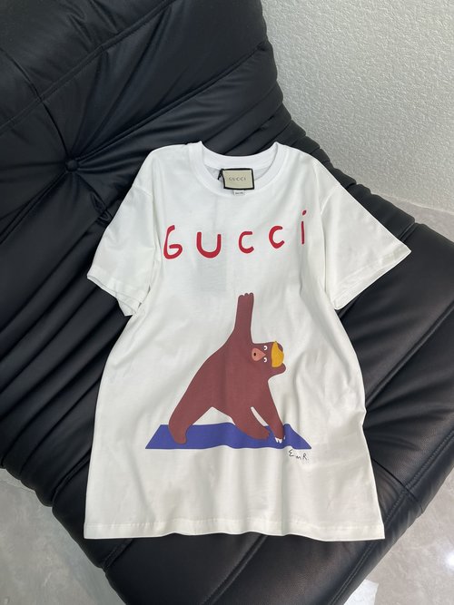 Gucci High-quality Animal Letter-printed Short-sleeve T-shirt