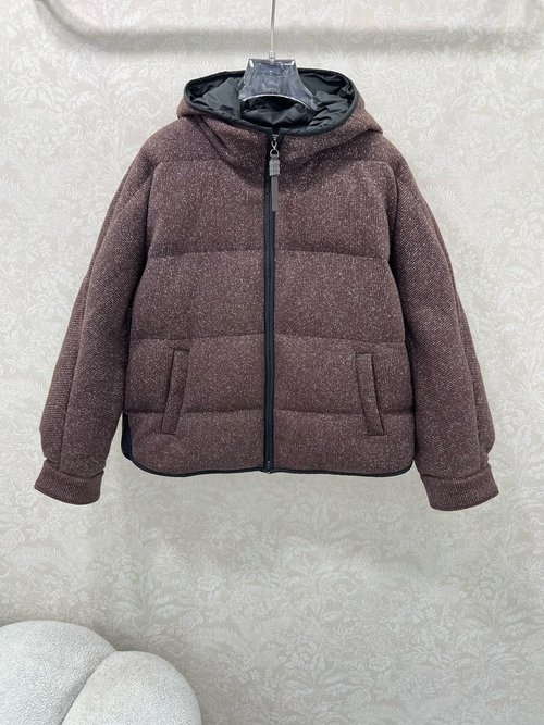 Loewe Luxurious Down Jacket with Imported Cashmere, Elegant and Warm