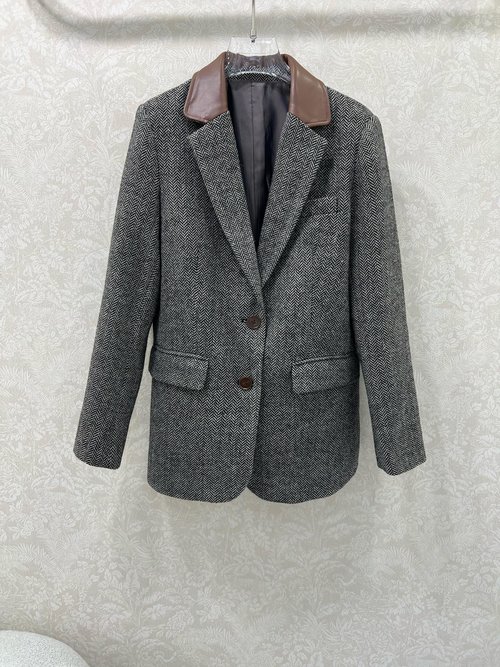 Prada Grey Wool Blend Suit Jacket, Timeless and Sophisticated