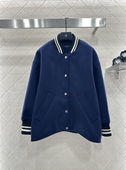 Louis Vuitton Customized Woolen Zip-Up Jacket with Logo Print