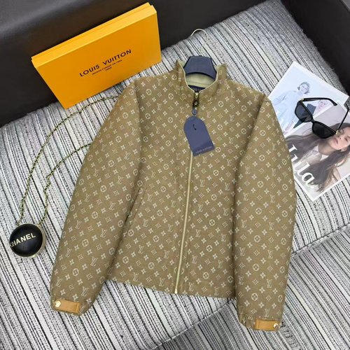 Louis Vuitton Recommended Wool Blend, Floral Patterned Double-Sided Jacket