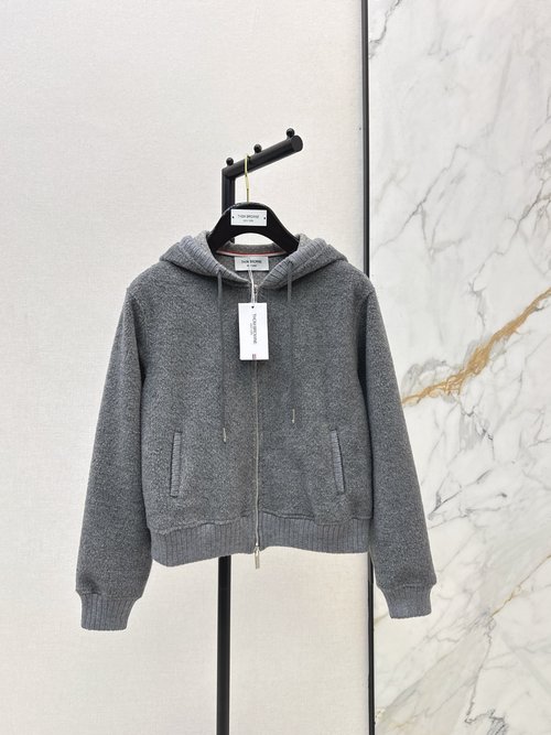 Thom Browne Stylish and Well - fitting Woolen Baseball Cap Jacket