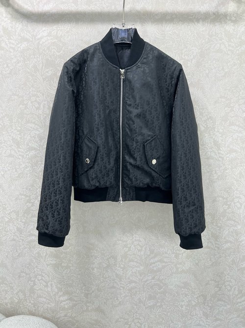 Dior Printed Cotton Jacket with Logo, Windproof & Chic Design