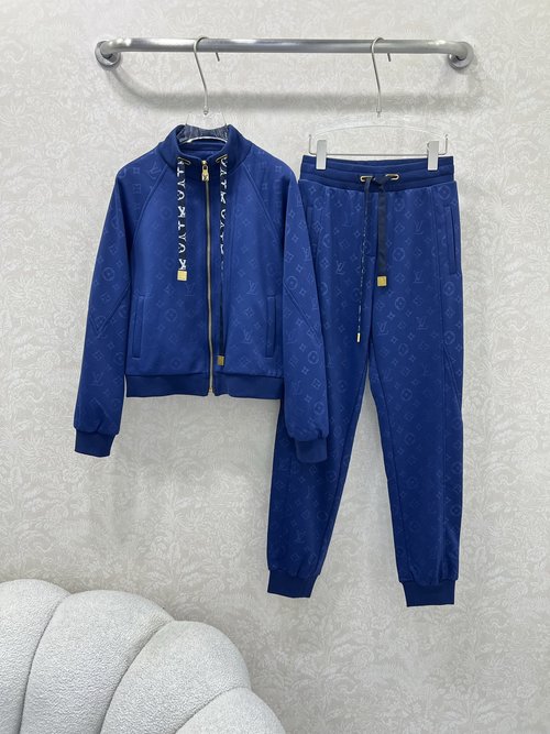 Louis Vuitton Casual Sporty Suit with Monogram Print and Drawstring Detailing