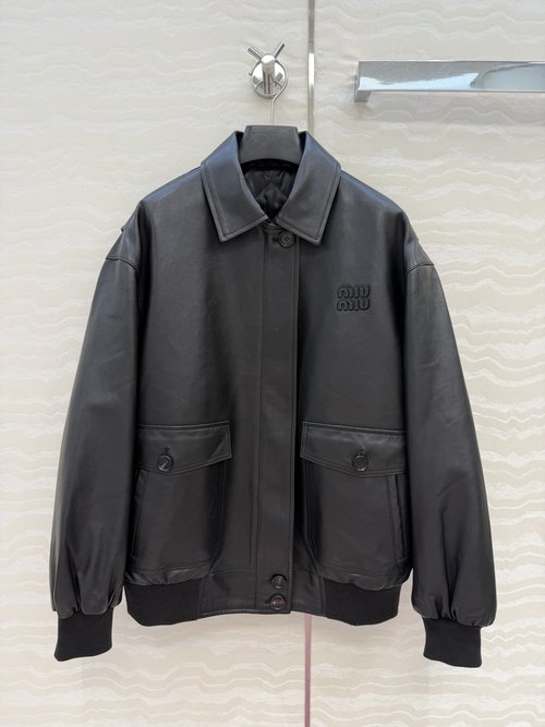 Miu Miu Miu - style Vintage Sheepskin Cotton Jacket, 3D Tailoring