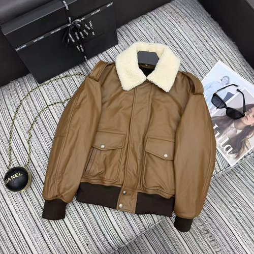 Yves Saint Laurent Cool Lambskin Jacket with Quilted Lining