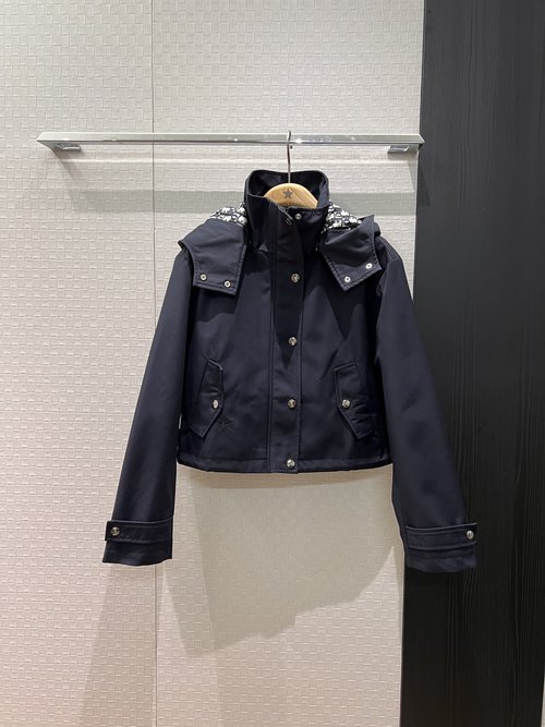 Dior Classic Stand-Up Collar Hooded Jacket with Detachable Hat