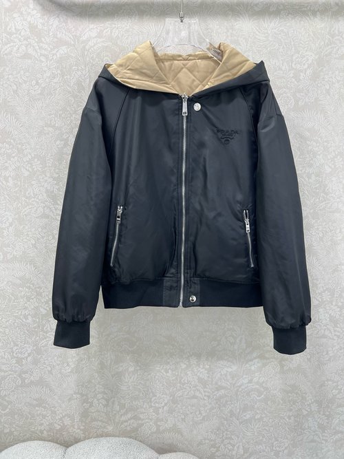 Prada Double-Sided Quilted Parka, Versatile and Fashionable