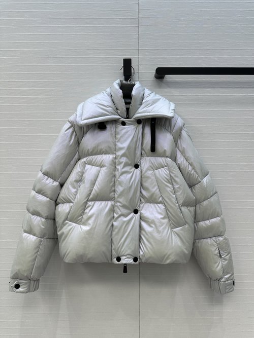 Moncler Ski Jeita Down Jacket with Glossy Nylon and Functional Design