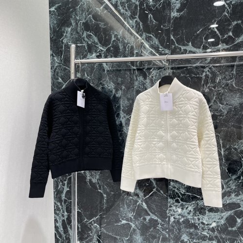 Dior Star Embroidery Quilted Coat, Eye-catching and Cozy