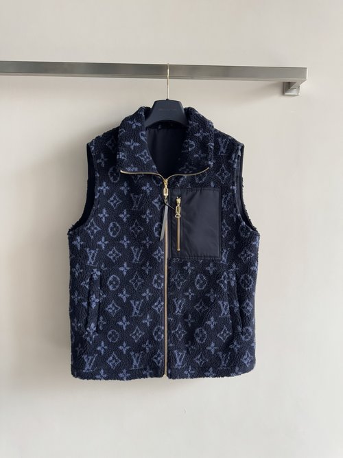 Louis Vuitton Classic Teddy Fleece Vest with Monogram, Soft and Versatile