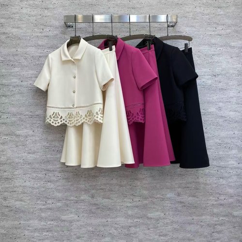 Valentino Fine Woven Suit with Rose Embroidery, Three Colors for All Occasions