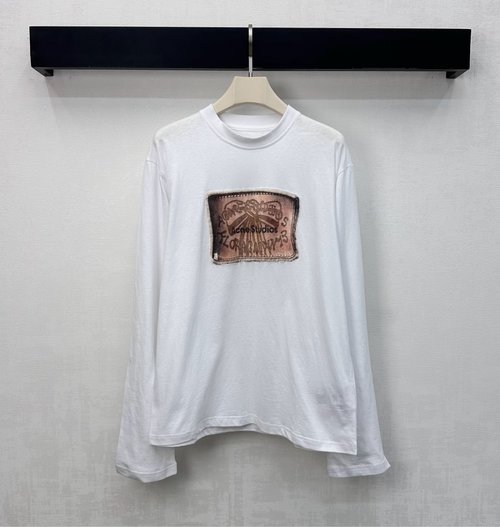 Dior Printed Long-Sleeve Top with Colorful Logo and Totem