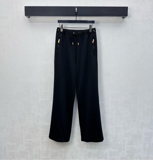 Dior Customized Cotton Straight-Leg Pants with Drawstring and Logo Pockets