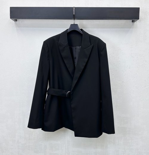Loewe Elegant Tie-Adjustable Collared Suit Jacket for Commuting