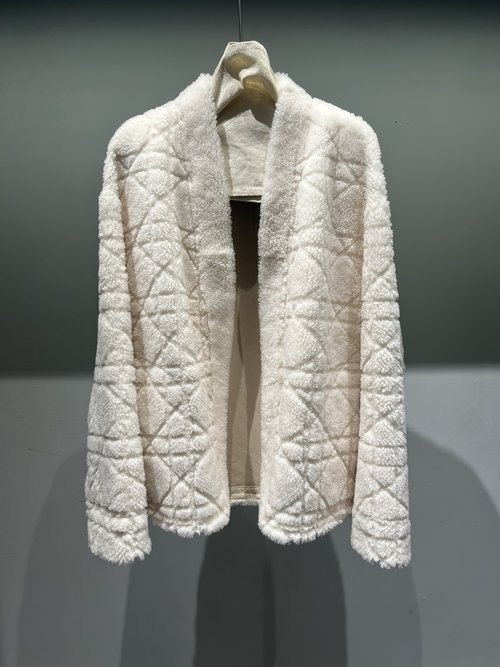 Dior Lightweight Reversible Sheared Shearling Coat with Belt