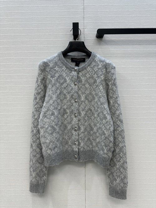 Louis Vuitton Furry Monogram Knit Cardigan for Versatile Styling