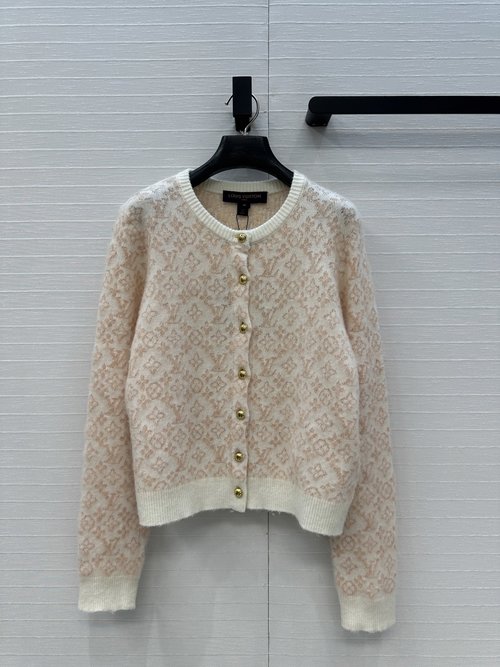 Louis Vuitton Furry Monogram Knit Cardigan for Versatile Styling