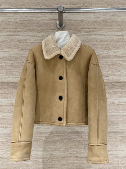 Loewe New Suede Fur-Integrated Coat with Vintage Appeal