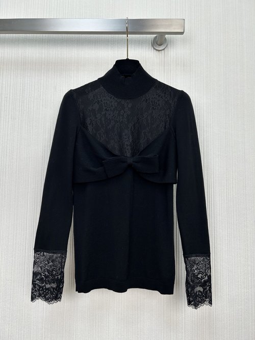 Valentino New Arrival: Lace - Embroidered Wool Top, Refined and Slimming