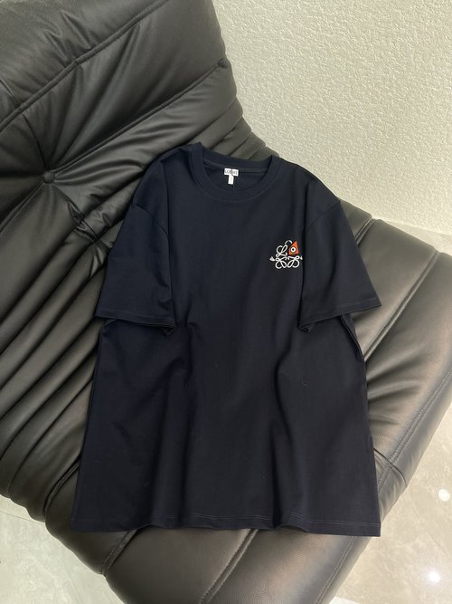 Loewe Exquisite Embroidered Short-Sleeve T-Shirt, Loose and Flattering