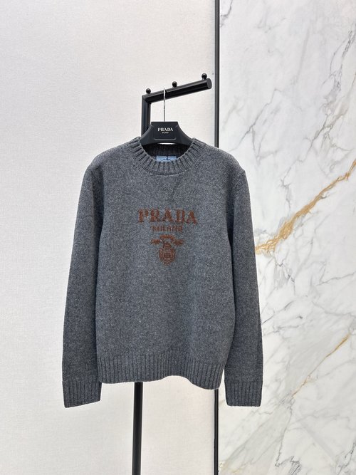 Prada Cashmere Basic Sweater, 70% Wool 30% Cashmere