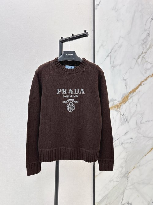 Prada Cashmere Basic Sweater, 70% Wool 30% Cashmere