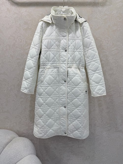 Dior Diana Wicker - Patterned Hooded Padded Coat with Jungle Print Lining
