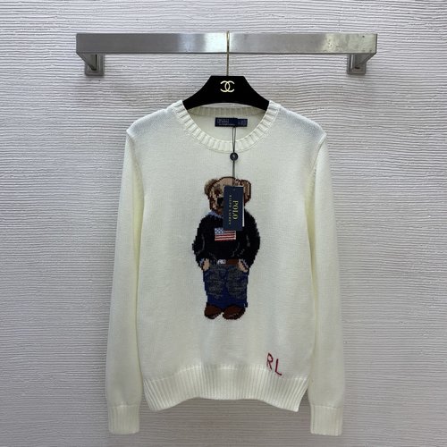 Polo Ralph Lauren High-end Wool Blend Knit Shirt with Pocket & Logo