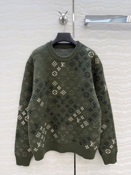 Louis Vuitton American College-Style Retro Coat with Heavy-Duty Camouflage Monogram