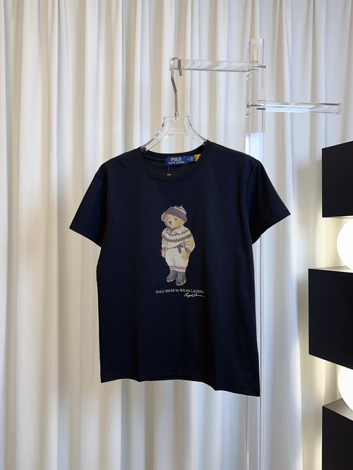 Polo Ralph Lauren Printed Bear Logo Cotton T-Shirt for Versatile Use