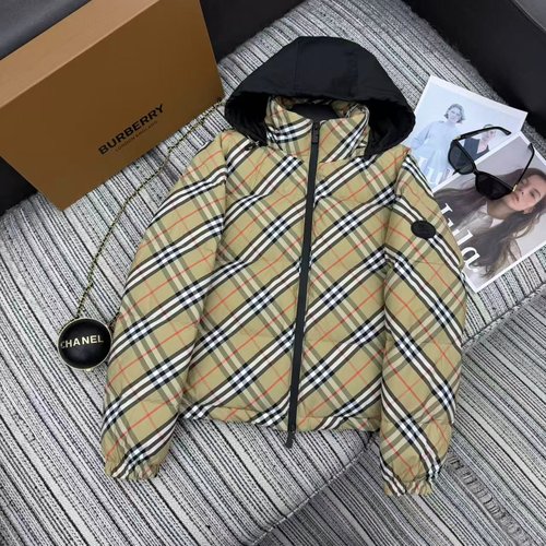 Burberry Checked Down Jacket with Warmth and Style