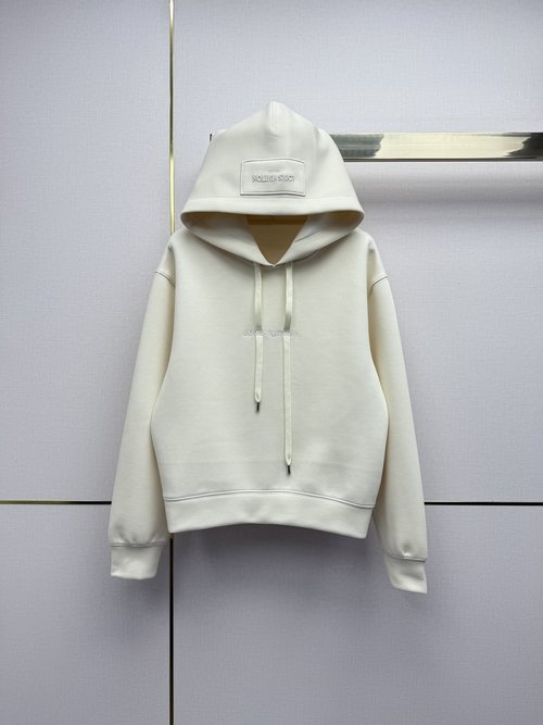 Louis Vuitton Hooded Pullover Sweater with Letter Embroidery