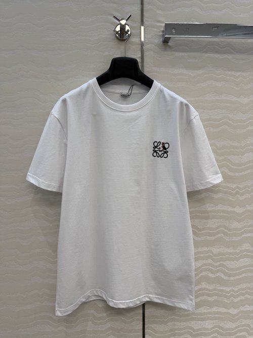Loewe Solid-embroidered Cotton T-shirt, a Versatile Wardrobe Essential