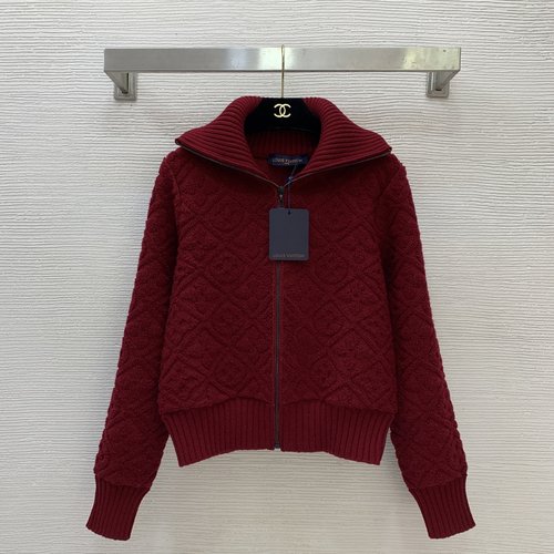 Louis Vuitton Luxury Customized Logo Knit Open Short Cardigan