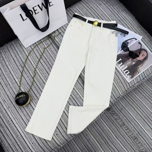 Loewe Recommended Slim-Fit Jeans with Embroidered Logo and Fleece Lining