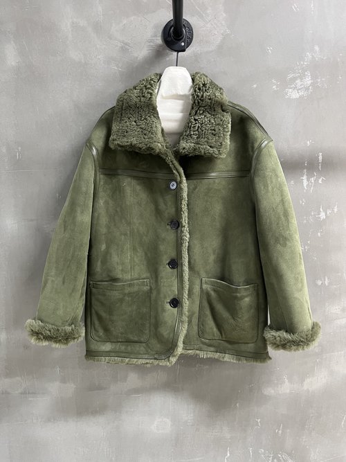 Miu Miu Versatile Reversible Fur and Leather Blend Outer Garment