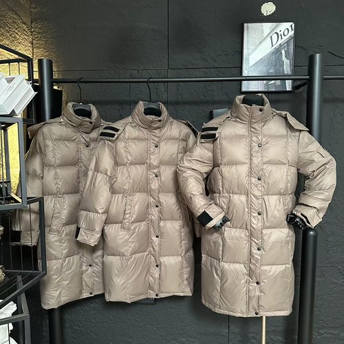 Prada Removable Hood Mid - length Down Jacket, Fashionable