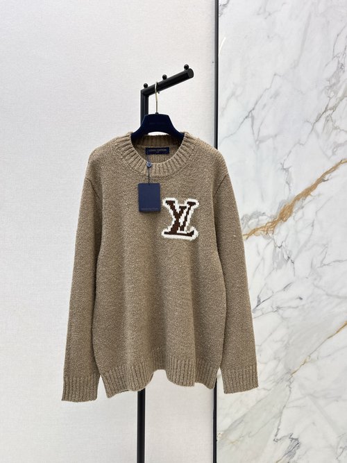 Louis Vuitton Ski Series Monogram Jacquard Round-Neck Sweater with Stylish Appearance
