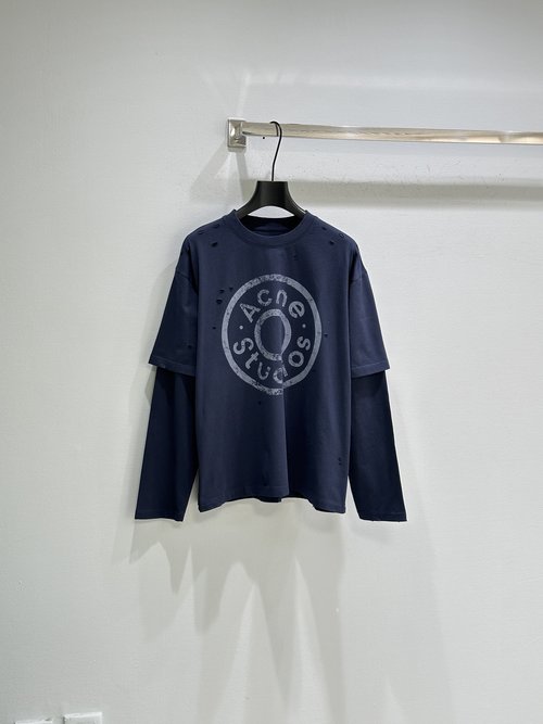 Dior Vintage Long-sleeve T-shirt with Rivet Logo in Cotton